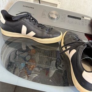 Veja Black and White Sneakers with Retro Design